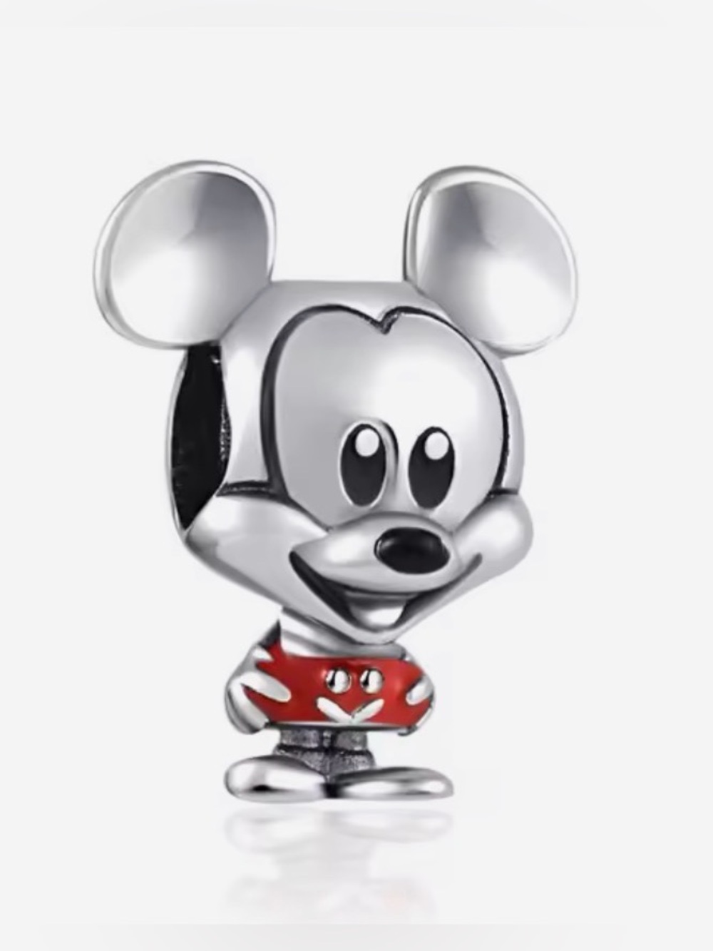 Silver & Red Mickey Mouse Disney Charm